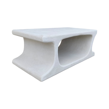 Masuta de cafea Nafel, MDF, Alb, 120x60x45 cm