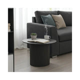 Masuta de cafea Dovel, MDF si metal, D70x45 cm - Negru