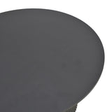Masuta de cafea Dovel, MDF si metal, D70x45 cm - Negru
