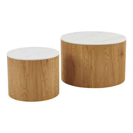 Masuta de cafea Nelba, set 2 piese, 70x70x50 cm