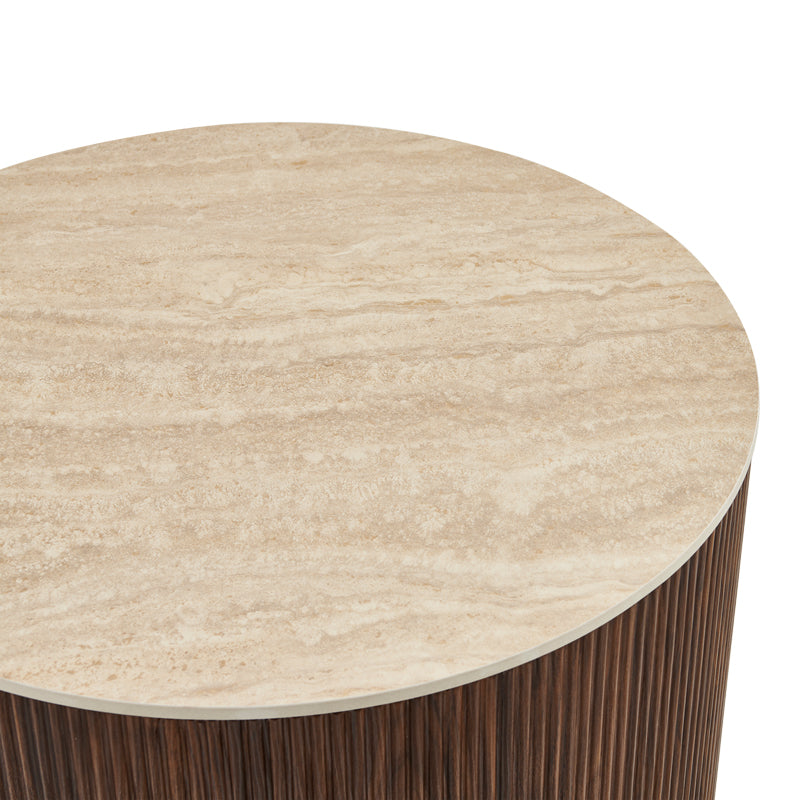 Masuta de cafea Nelba, set 2 piese, 70x70x50 cm - Nuc