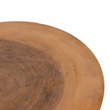 Masuta de cafea Nepal, Lemn masiv de suar, D80x45 cm - Natural