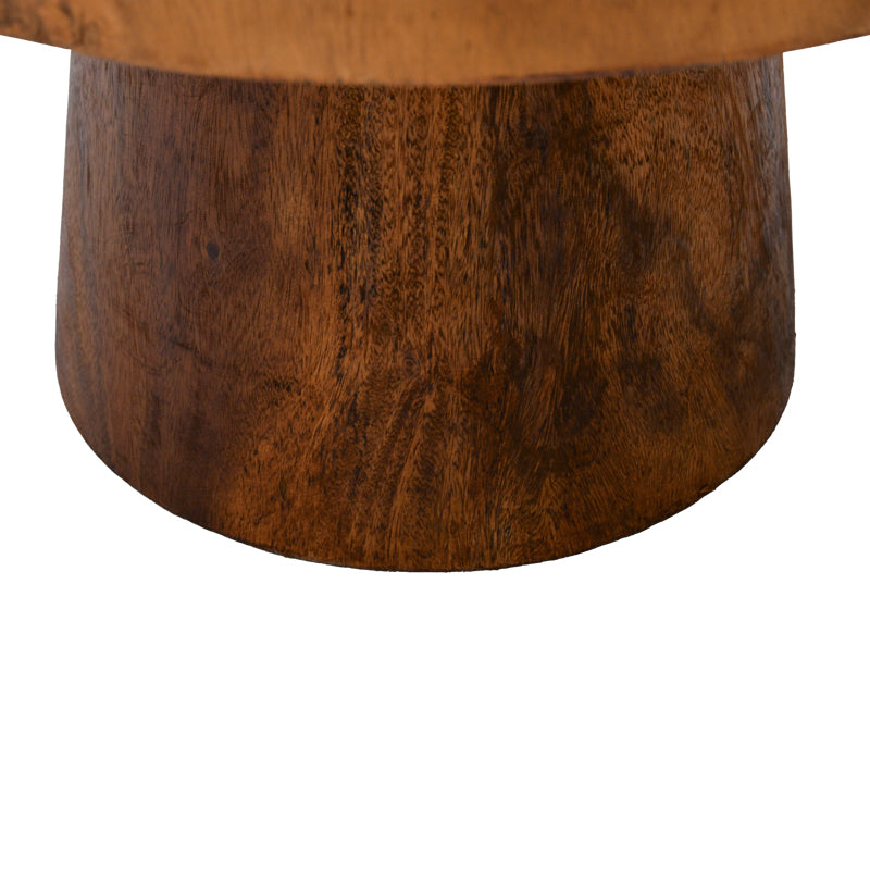 Masuta de cafea Nepal, Lemn masiv de suar, D80x45 cm - Natural
