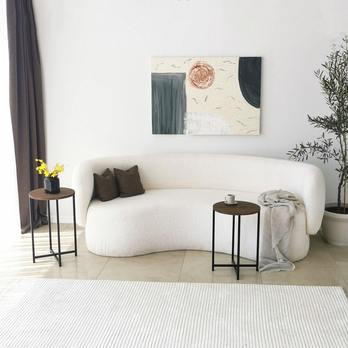 Masuta de cafea Neta 1 - Walnut, Nuc, 35x55x35 cm