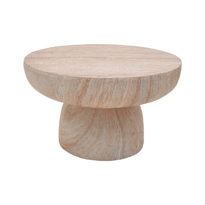 Masuta de cafea Nuebo, Aspect travertin, Travertin, D70x42 cm, imagine ambient