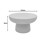 Masuta de cafea Nuebo, Aspect travertin, Travertin, D70x42 cm
