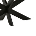 Masuta de cafea ovala Fardy lemn masiv de acacia, nuc - negru, 120x60x45 cm, foto produs 6