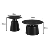 Masuta de cafea Parquet, Metal - Alb