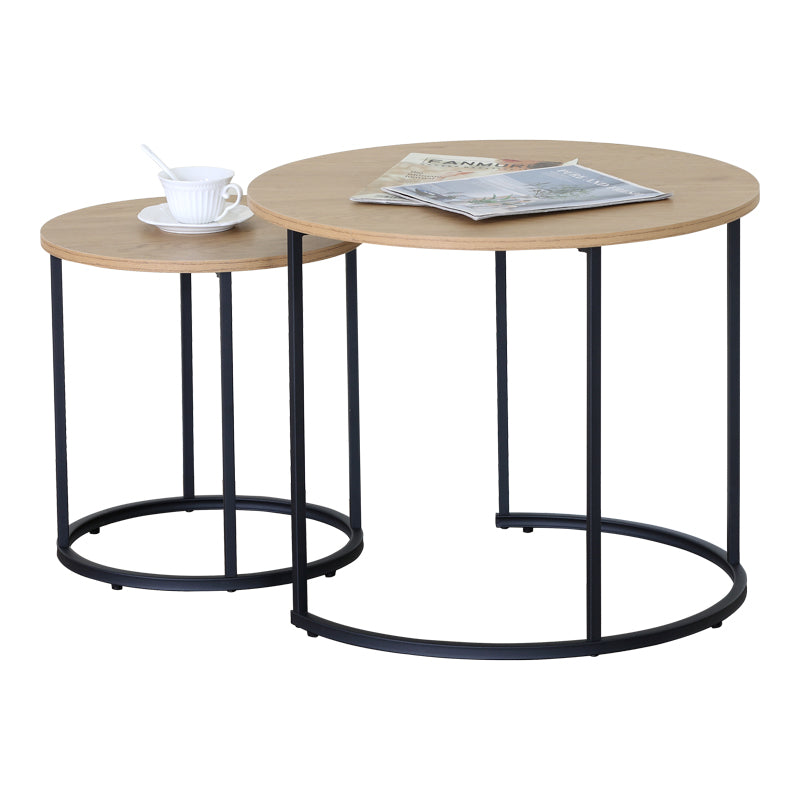 Masuta de cafea Pelanda, Metal, Stejar