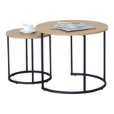 Masuta de cafea Pelanda, Metal, Stejar