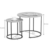 Masuta de cafea Pelanda, Metal, Stejar