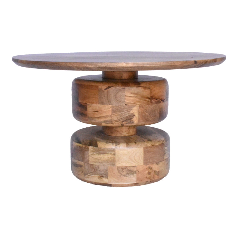 Masuta de cafea Perlon, Nuc, D80x45 cm