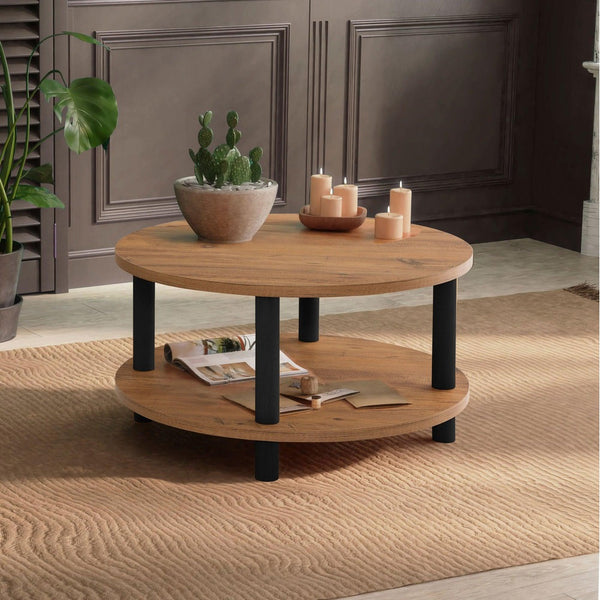 Masuta de cafea Roby - Black, Negru, 70x44x70 cm