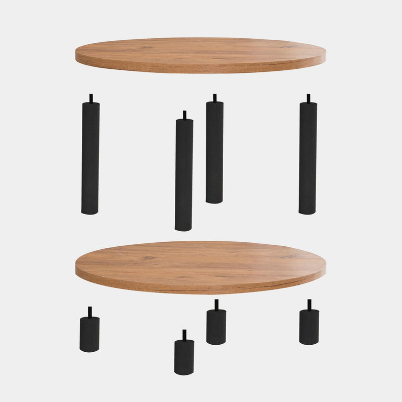 Masuta de cafea Roby - Black, Negru, 70 x 44 x 70 cm