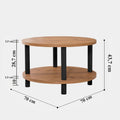 Masuta de cafea Roby - Black, Negru, 70 x 44 x 70 cm