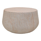 Masuta de cafea Rongo, Aspect travertin, Travertin, D80x41 cm, imagine ambient