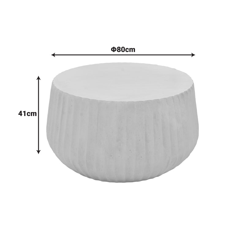 Masuta de cafea Rongo, Crem, D80x41 cm