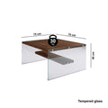 Masuta de cafea S100, Nuc, 75x40x75 cm