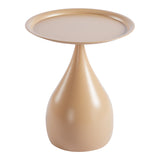 Masuta de cafea Samino, Metal, D39x46 cm - Cappuccino