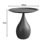 Măsuță de cafea Samino, Metal, Negru, 39x42 cm - Negru