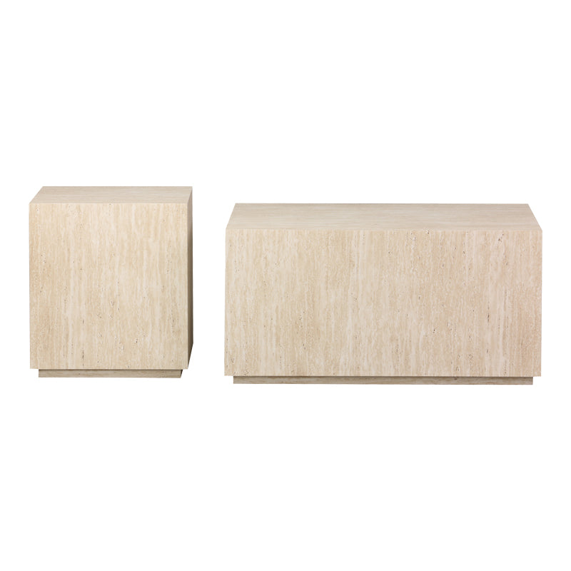 Masuta de cafea Sandu, Aspect travertin, Travertin