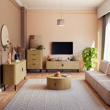 Masuta de cafea Scandi MDF culoare lemn, Natural, D80x36 cm