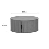 Masuta de cafea Scandi MDF culoare lemn, Natural, D80x36 cm, foto produs 6
