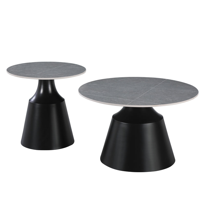Masuta de cafea Sculpt, Metal - Negru
