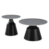 Masuta de cafea Sculpt, Metal - Negru
