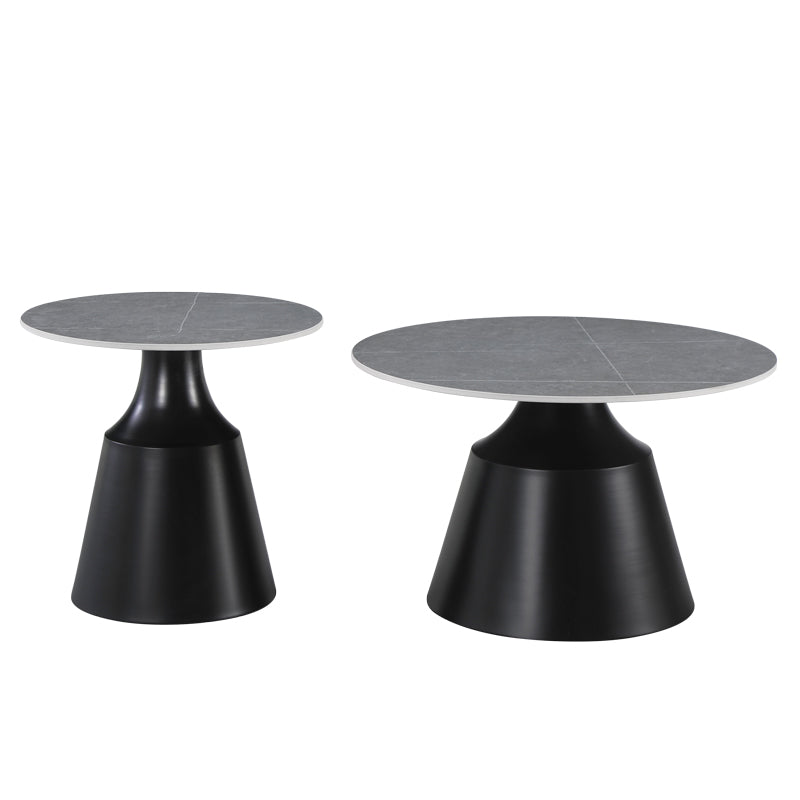 Masuta de cafea Sculpt, Metal - Negru