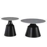 Masuta de cafea Sculpt, Metal - Negru