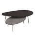 Masuta de cafea set 2 piese Monty, și metal, 116x46x46 cm, Negru-Gri