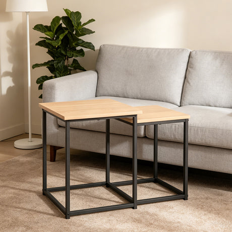 Masuta de cafea Side tables Quano, Metal, Natural