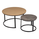Masuta de cafea Solme I, Metal, Stejar