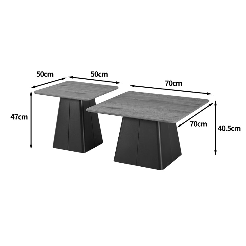 Masuta de cafea Square, Metal, Negru