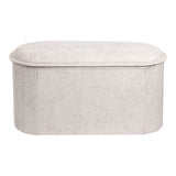 Masuta de cafea Stool-trunk Trebia, Stofa, 76x38x38 cm - Crem