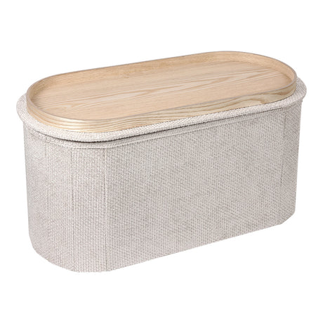 Masuta de cafea Stool-trunk Trebia, Stofa, 76x38x38 cm