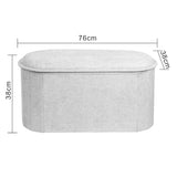 Masuta de cafea Stool-trunk Trebia, Stofa, 76x38x38 cm - Crem