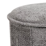 Masuta de cafea Stool-trunk Trebia, Stofa, 76x38x38 cm - Gri
