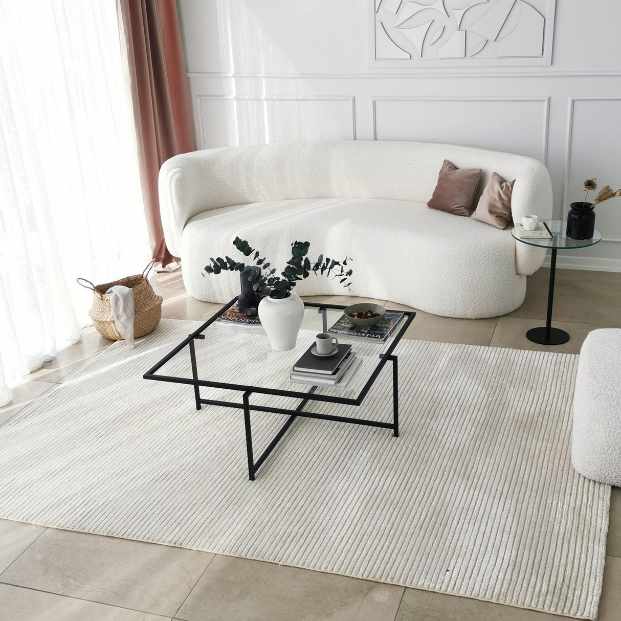 Masuta de cafea Sun S409, Negru, 85x35x85 cm