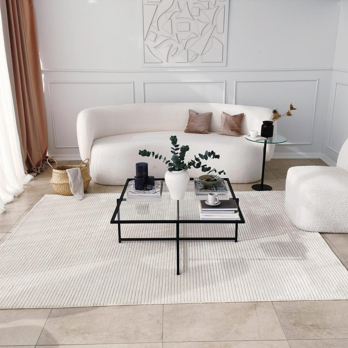 Masuta de cafea Sun S409, Negru, 85x35x85 cm