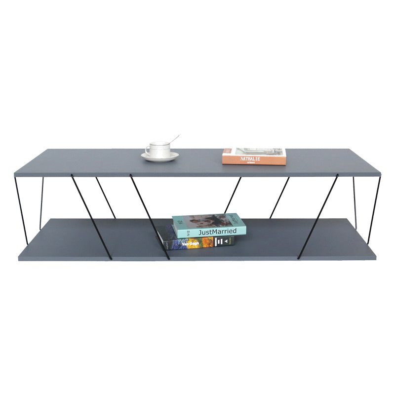 Masuta de cafea Tars, gri-negru, 120x48x30 cm
