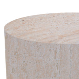 Masuta de cafea Tierra, Aspect travertin, Travertin, D75x37 cm