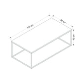 Masuta de Cafea Tiger - Anthracite, Gri, 120x42x60 cm