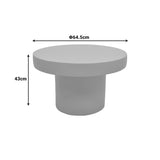 Masuta de cafea Umbra, Gri, D65x43 cm