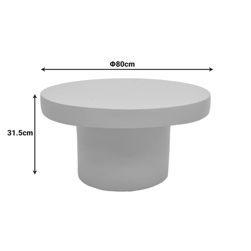 Masuta de cafea Umbra, Gri, D80x32 cm