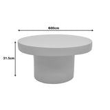 Masuta de cafea Umbra, Gri, D80x32 cm