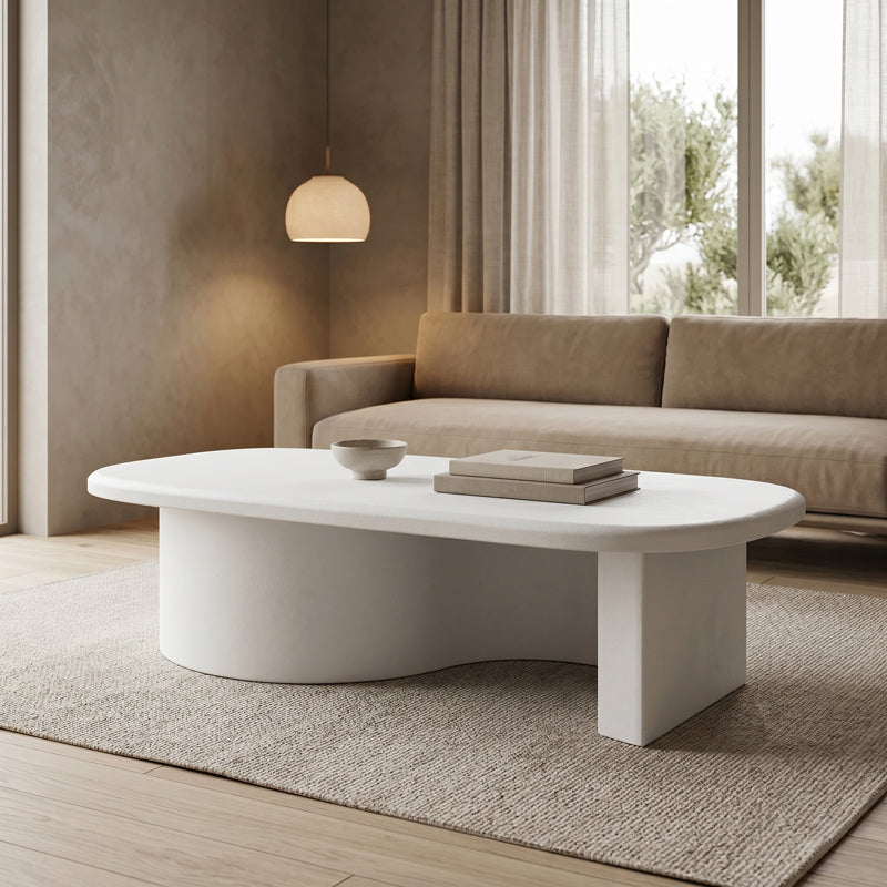 Masuta de cafea Verven, MDF, Alb, 120x60x32 cm