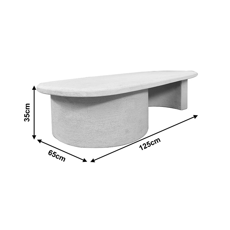 Masuta de cafea Verven, MDF, Alb, 120x60x32 cm