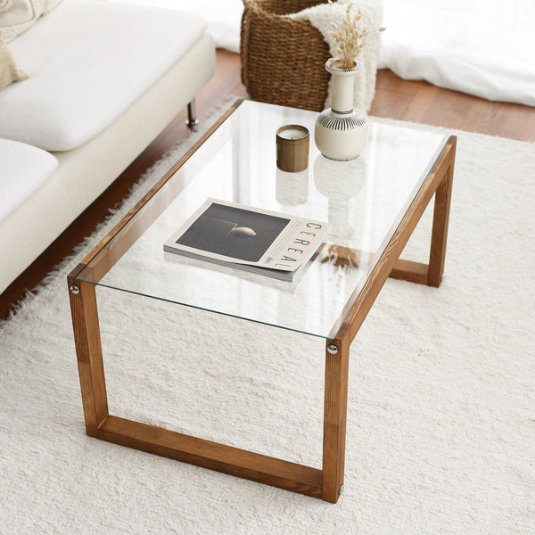 Masuta de cafea Via - Wooden, De lemn, Natur, 55x40x85 cm